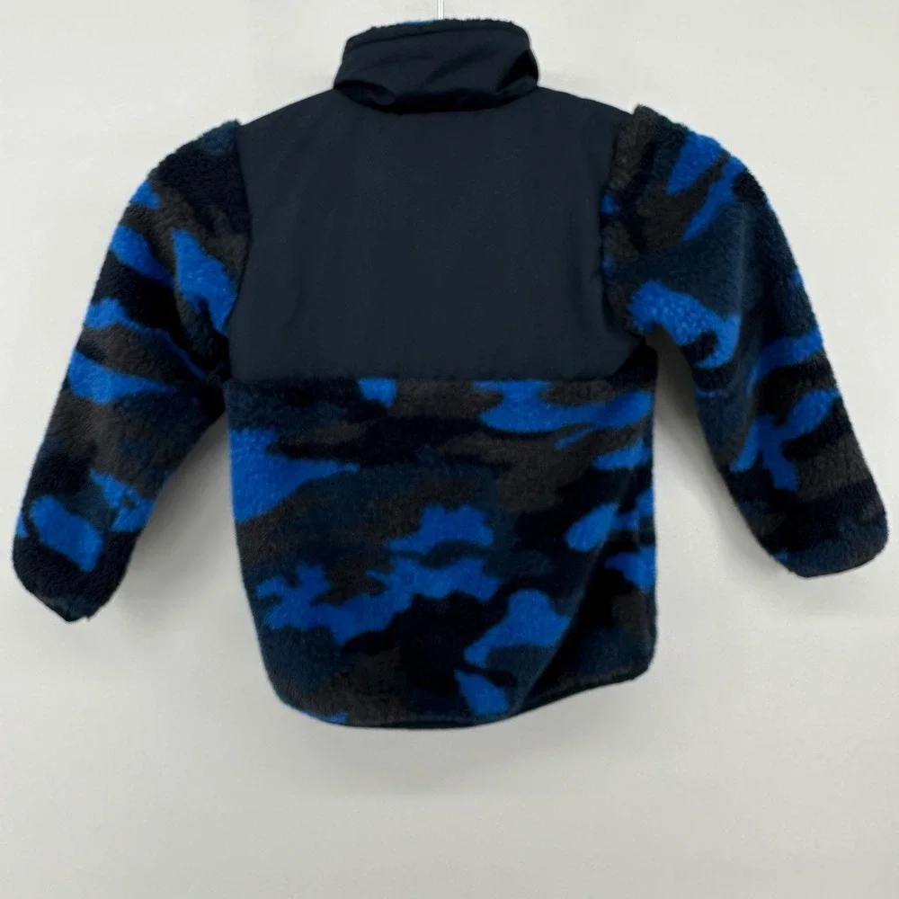 Helly Hansen Kids Blue Camo Sherpa Fleece Quarter Zip Pullover 98/3 SHC 40482 P